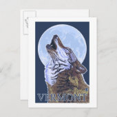 Vermont-Howling Wolf Briefkaart (Voorkant / Achterkant)