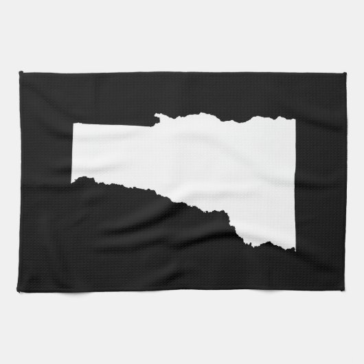 Vermont in wit en zwart theedoek (Horizontaal)