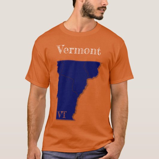 Vermont Interstates [Navy Blue Design] T-shirt (Voorkant)