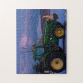 Vermont-kerstboom als tractor legpuzzel (Verticaal)