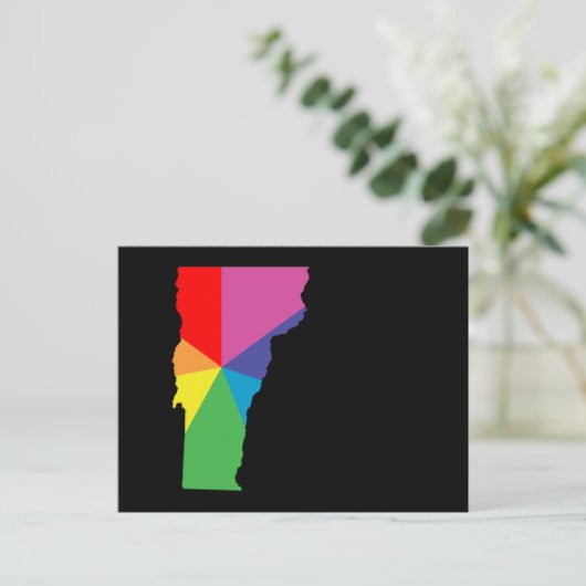 vermont-kleuruitbarsting briefkaart (Staand voorkant)