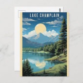 Vermont Lake Champlain Reizen Briefkaart (Voorkant / Achterkant)