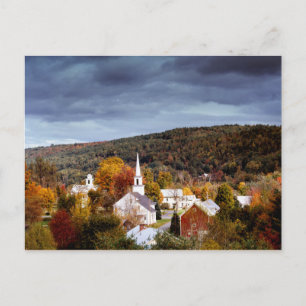 Vermont-landschap, kleuren van de herfst briefkaart