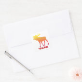 Vermont Moose Vierkante Sticker (Envelop)