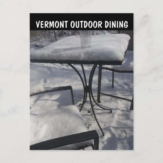 VERMONT OUTDEURWINTER DINING BRIEFKAARTEN (Voorkant)