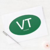 Vermont ovale Bumpersticker Sticker (Envelop)