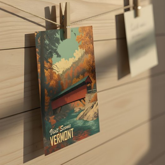 Vermont overdekte brug reizen Briefkaart
