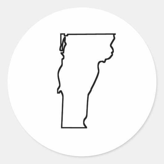 Vermont-overzicht Ronde Sticker (Voorkant)
