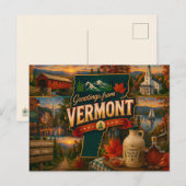 Vermont Postcard Briefkaart (Voorkant / Achterkant)