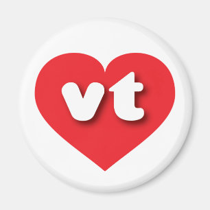 Vermont red hart - Ik hou van vt Magneet