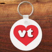 Vermont red hart - Ik hou van vt Sleutelhanger (Voorkant)