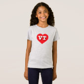 Vermont Red Heart - Ik hou van VT T-shirt (Voorkant volledig)