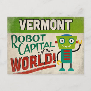 Vermont Robot - Funny  Briefkaart