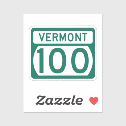 Vermont Route 100 Sticker (Vel)