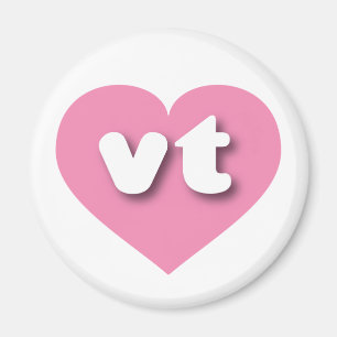 Vermont roze hart - Ik hou van vt Magneet