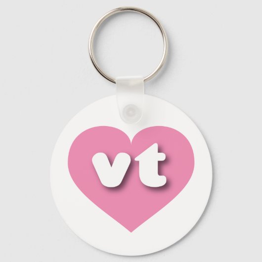 Vermont roze hart - Ik hou van vt Sleutelhanger (Voorkant)