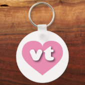 Vermont roze hart - Ik hou van vt Sleutelhanger (Voorkant)
