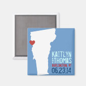 Vermont Save the Date -  stad Magneet (Voorkant / Achterkant)