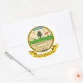Vermont Seal Ronde Sticker (Envelop)