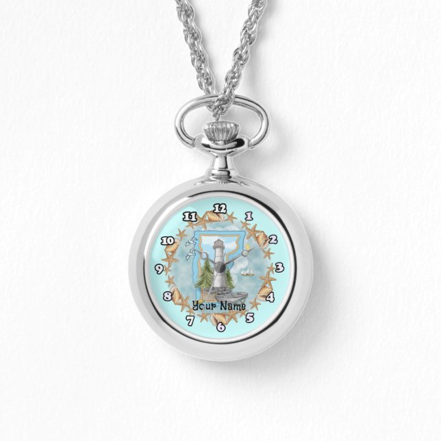 Vermont Shells Lighthouse  Horloge (Voorkant)