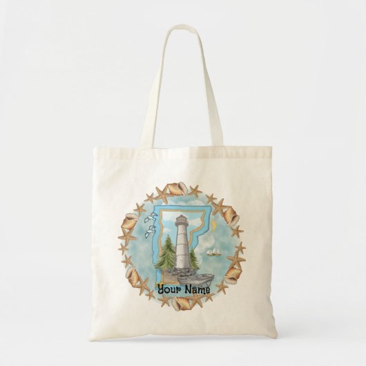 Vermont Shells vuurtoren Tote Bag (Voorkant)