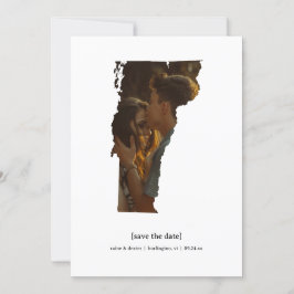 Vermont Sla de datum fotokaart op Save The Date