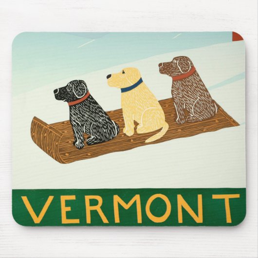 Vermont Sled Dogs Mousepad - Stephen Huneck Muismat (Voorkant)