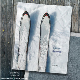 Vermont Snow Ski Fleece Deken