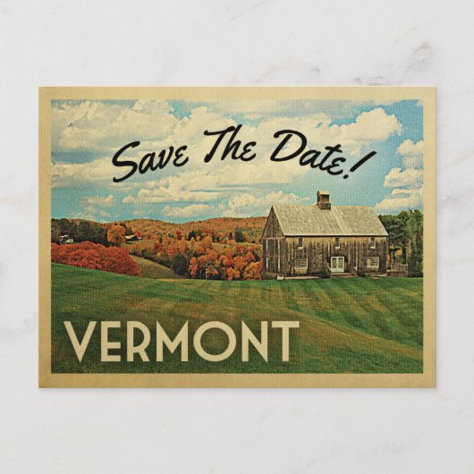 Vermont sparen de  Briefkaarten van de Datum (Voorkant)