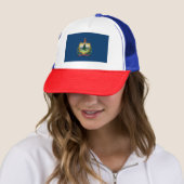 Vermont Staatsvlag Trucker Pet (In situ)