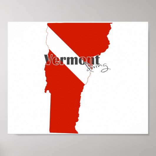 Vermont State Dive Flag Poster (Voorkant)