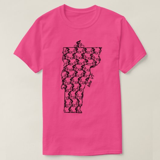  Vermont State Fietsfiets VT Fietsrijden T-shirt (Design voorkant)