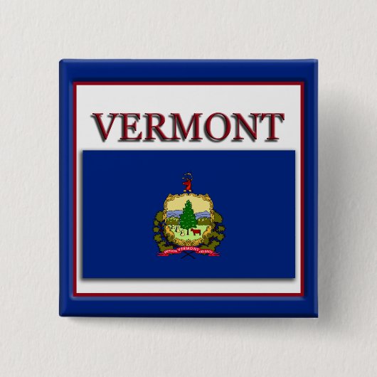 Vermont State Flag Design Button (Voorkant)