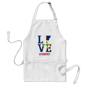 Vermont State Flag Love Standaard Schort