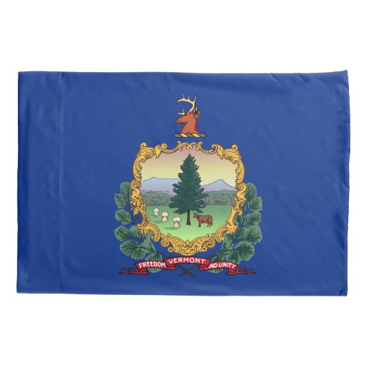 Vermont State Flag Print Patriot Kussensloop (Achterkant)