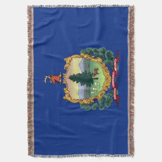 Vermont State Flag Print Patriottisch Deken (Voorkant Verticaal)