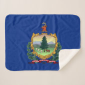 Vermont State Flag Print Patriottisch Sherpa Deken (Voorkant (horizontaal))