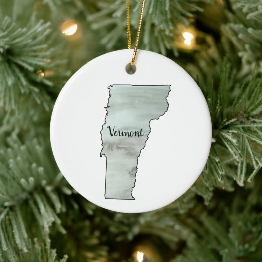 Vermont State Illustration Schilderij Keramisch Ornament (Boom)