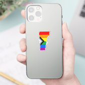 Vermont State Pride LGBTQ Progress Pride Sticker (Telefoon)