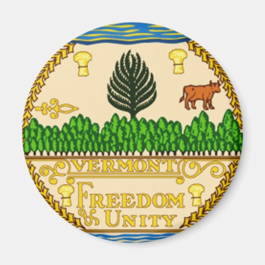 Vermont State Seal Magneet (Voorkant)