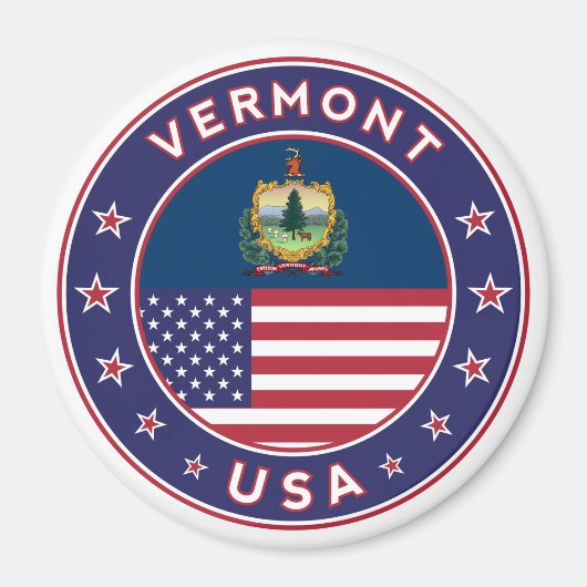 Vermont-sticker, telefoonbehuizing, canvas tas, mu magneet (Voorkant)