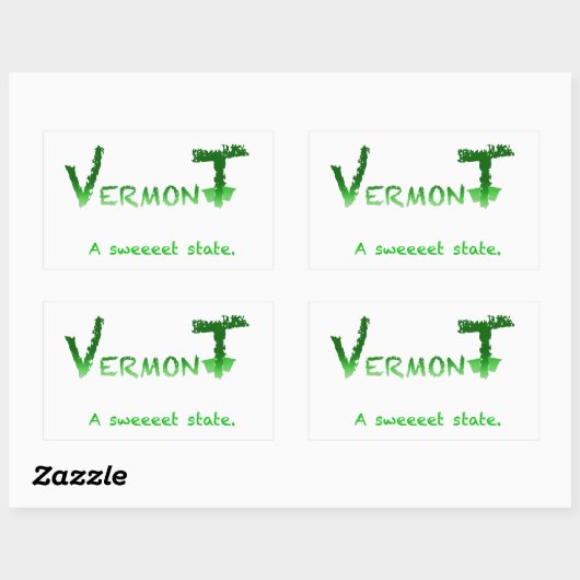 Vermont Sweeeet Rechthoekige Sticker (Vel)