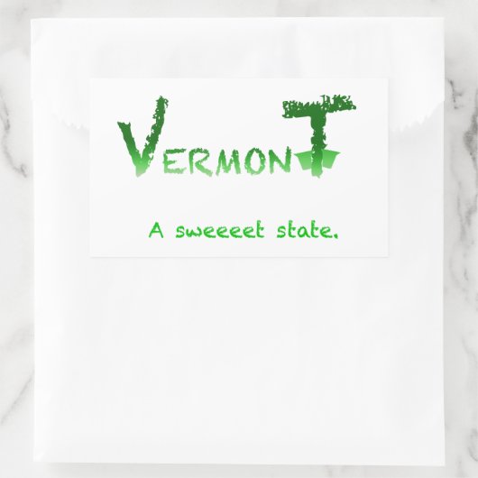 Vermont Sweeeet Rechthoekige Sticker (Tas)