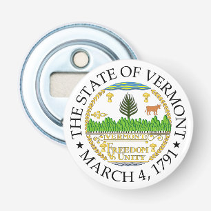 Vermont-teken Button Flesopener