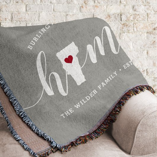 Vermont Thuisstaat Gepersonaliseerd Deken