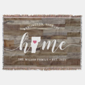 Vermont Thuisstaat Persoonlijke Landelijke Houten  Deken (Voorkant)