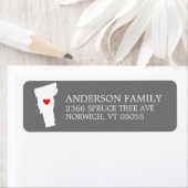 VERMONT-toestand | Return Address Label verplaatse (Insitu)