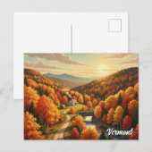 Vermont Travel Briefkaart (Voorkant / Achterkant)