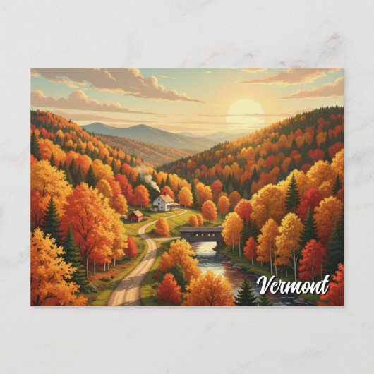 Vermont Travel Briefkaart (Voorkant)