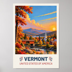 Vermont USA – Oude Reisposter Poster